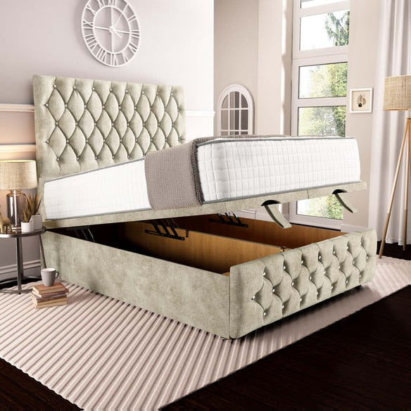 Moscow Ottoman Divan Bed - Almond Coniston