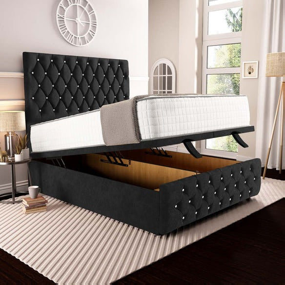 Moscow Ottoman Divan Bed - Black Naples
