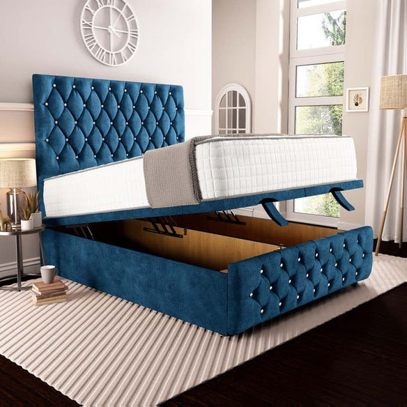 Moscow Ottoman Divan Bed - Blue Coniston