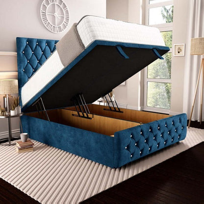 Moscow Ottoman Divan Bed - Blue Coniston