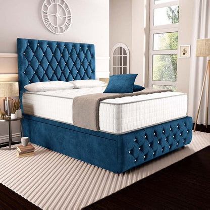 Moscow Ottoman Divan Bed - Blue Coniston