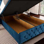 Moscow Ottoman Divan Bed - Blue Coniston