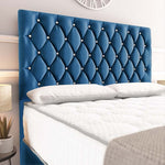 Moscow Ottoman Divan Bed - Blue Plush Velvet