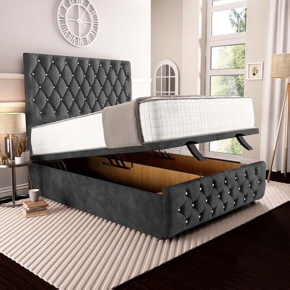 Moscow Ottoman Divan Bed - Charcoal Coniston