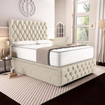 Moscow Ottoman Divan Bed - Cream Chenille