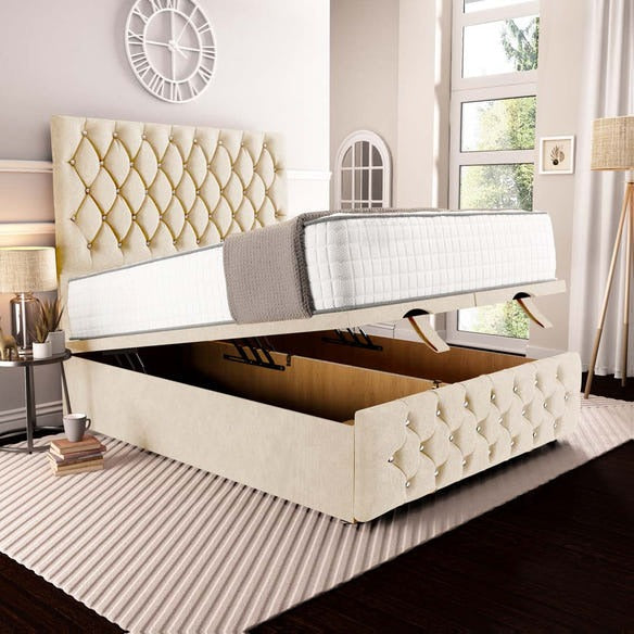 Moscow Ottoman Divan Bed - Cream Naples