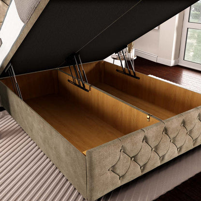 Moscow Ottoman Divan Bed - Mink Coniston