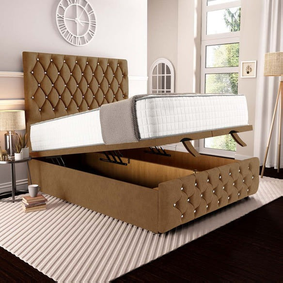 Moscow Ottoman Divan Bed - Mink Naples