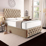 Moscow Ottoman Divan Bed - Mink Plush Velvet