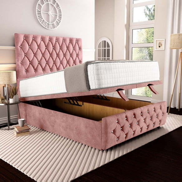Moscow Ottoman Divan Bed - Pink Coniston