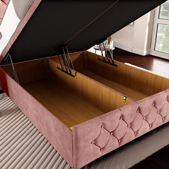 Moscow Ottoman Divan Bed - Pink Coniston