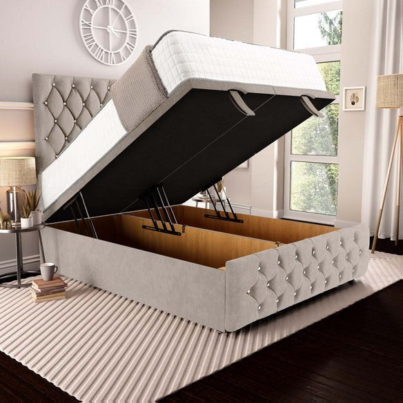 Moscow Ottoman Divan Bed - Seal Grey Naples