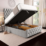 Moscow Ottoman Divan Bed - Silver Linoso