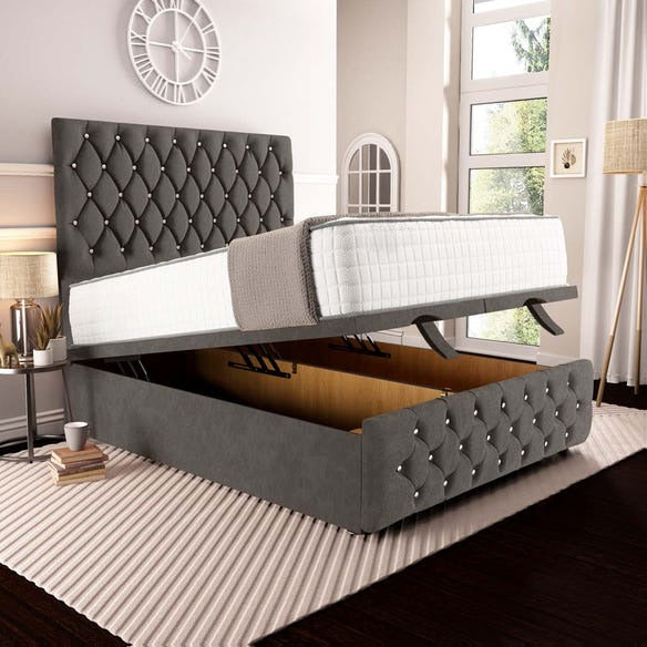 Moscow Ottoman Divan Bed - Slate Grey Naples
