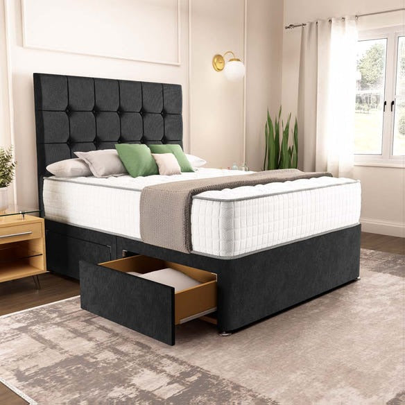 Oslo Divan Bed - Black Naples