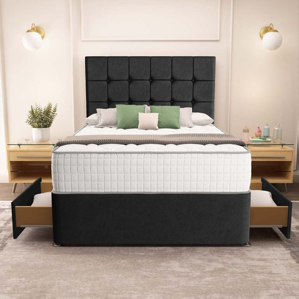 Oslo Divan Bed - Black Naples