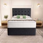 Oslo Divan Bed - Black Plush Velvet