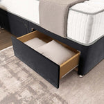 Oslo Divan Bed - Black Plush Velvet