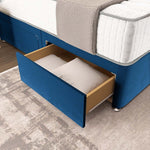 Oslo Divan Bed - Blue Plush Velvet