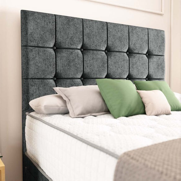 Oslo Divan Bed - Charcoal Chenille