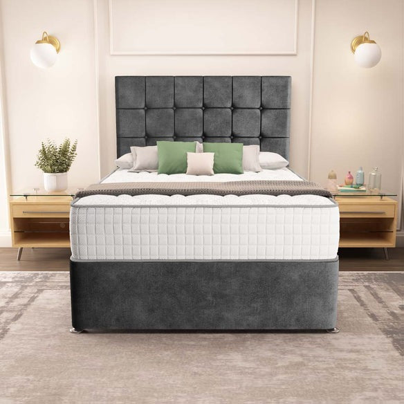Oslo Divan Bed - Charcoal Coniston