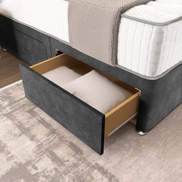 Oslo Divan Bed - Charcoal Coniston