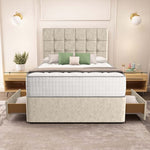 Oslo Divan Bed - Cream Chenille