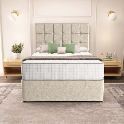 Oslo Divan Bed - Cream Chenille