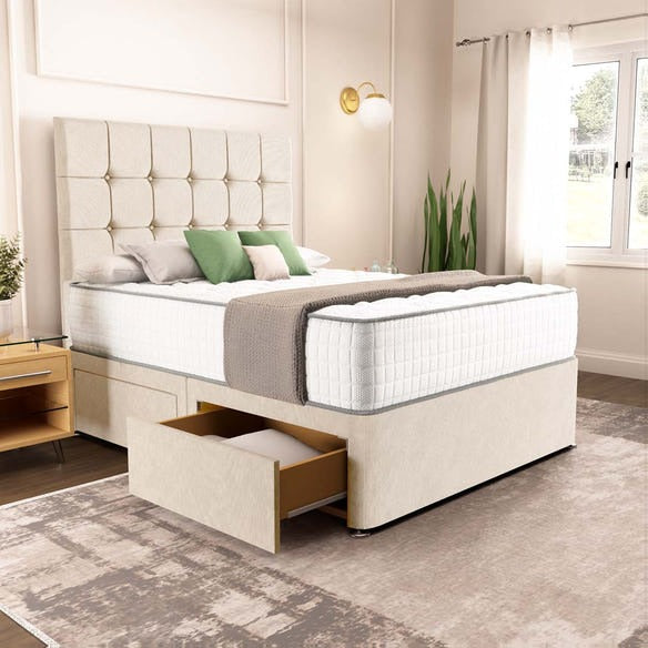 Oslo Divan Bed - Cream Naples