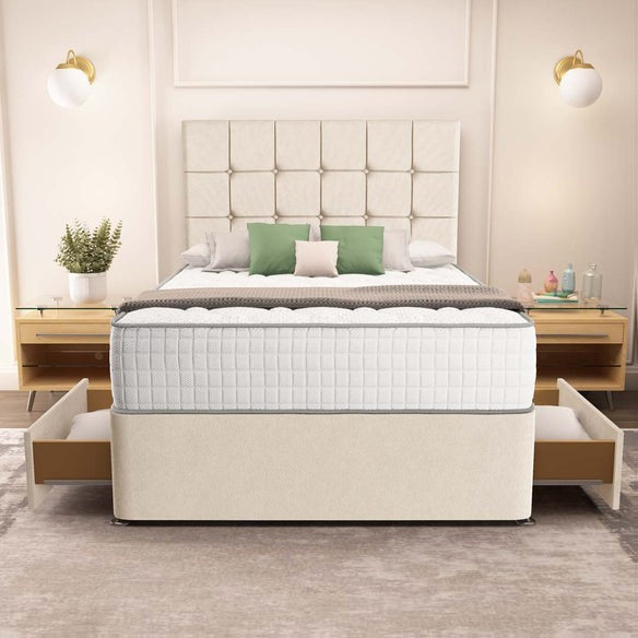 Oslo Divan Bed - Cream Naples