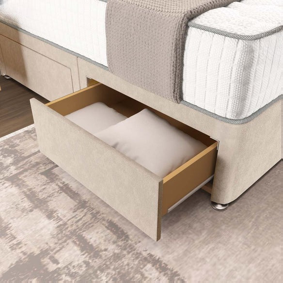 Oslo Divan Bed - Cream Naples