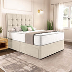 Oslo Divan Bed - Cream Plush Velvet