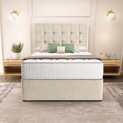 Oslo Divan Bed - Cream Plush Velvet