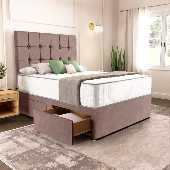 Oslo Divan Bed - Mauve Naples