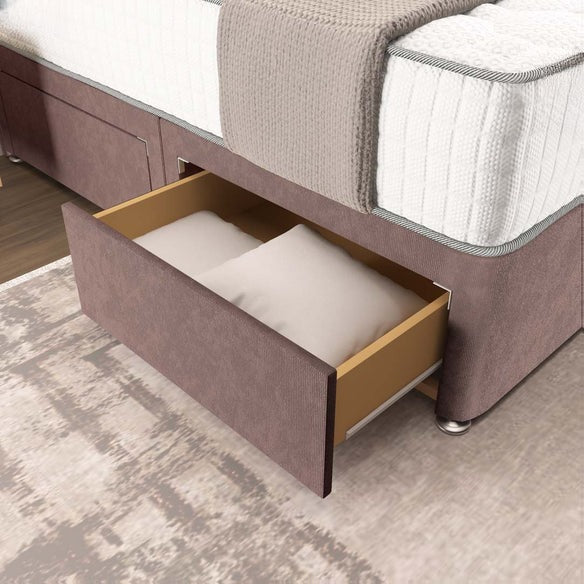 Oslo Divan Bed - Mauve Naples