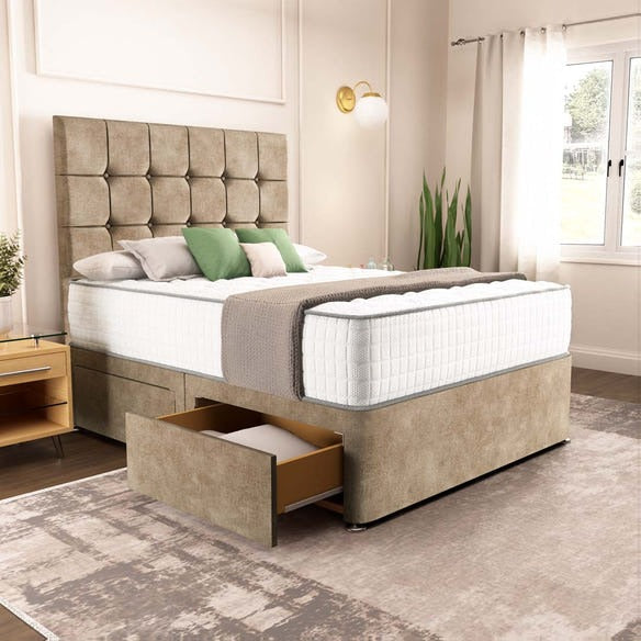 Oslo Divan Bed - Mink Coniston