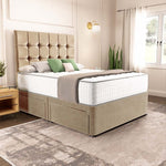 Oslo Divan Bed - Mink Plush Velvet
