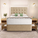 Oslo Divan Bed - Mink Plush Velvet
