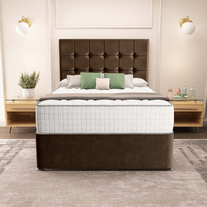 Oslo Divan Bed - Mocca Plush Velvet