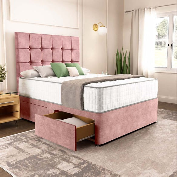 Oslo Divan Bed - Pink Coniston