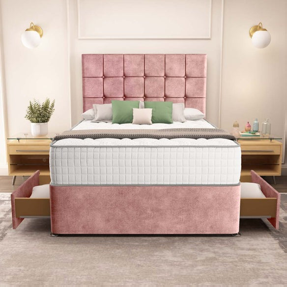 Oslo Divan Bed - Pink Coniston
