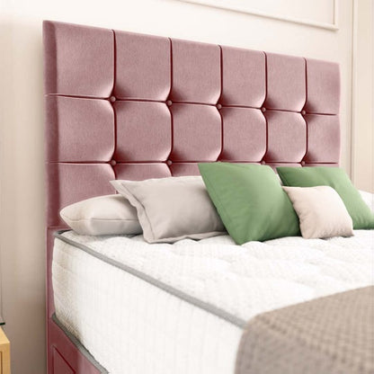 Oslo Divan Bed - Pink Plush Velvet