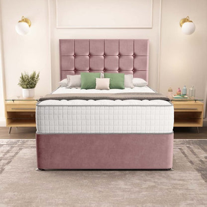 Oslo Divan Bed - Pink Plush Velvet