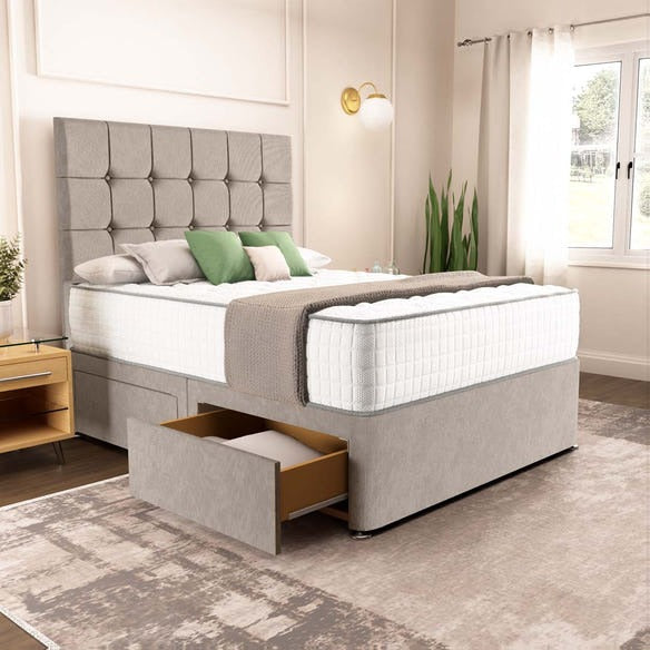 Oslo Divan Bed - Seal Grey Naples