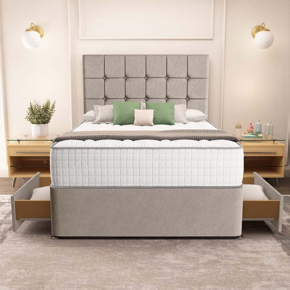 Oslo Divan Bed - Seal Grey Naples