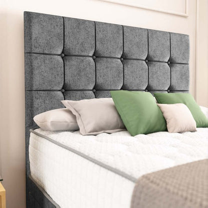 Oslo Divan Bed - Silver Chenille