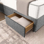 Oslo Divan Bed - Silver Chenille