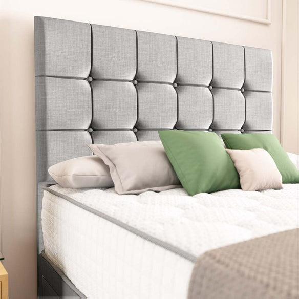 Oslo Divan Bed - Silver Linoso