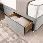Oslo Divan Bed - Silver Linoso
