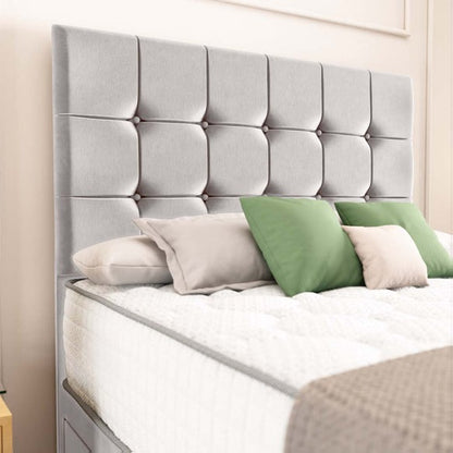 Oslo Divan Bed - Silver Plush Velvet